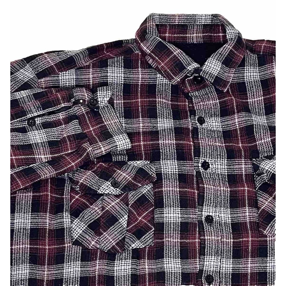 MOLOKAI Surf Co. Men's Medium Plaid Button Down Long Sleeve Shirt‎ Shacket